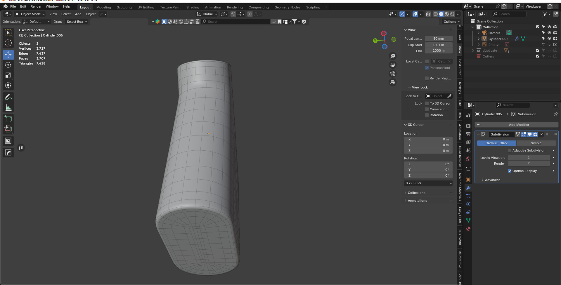 Tub Jug 3d Model Low-poly 3D model_16