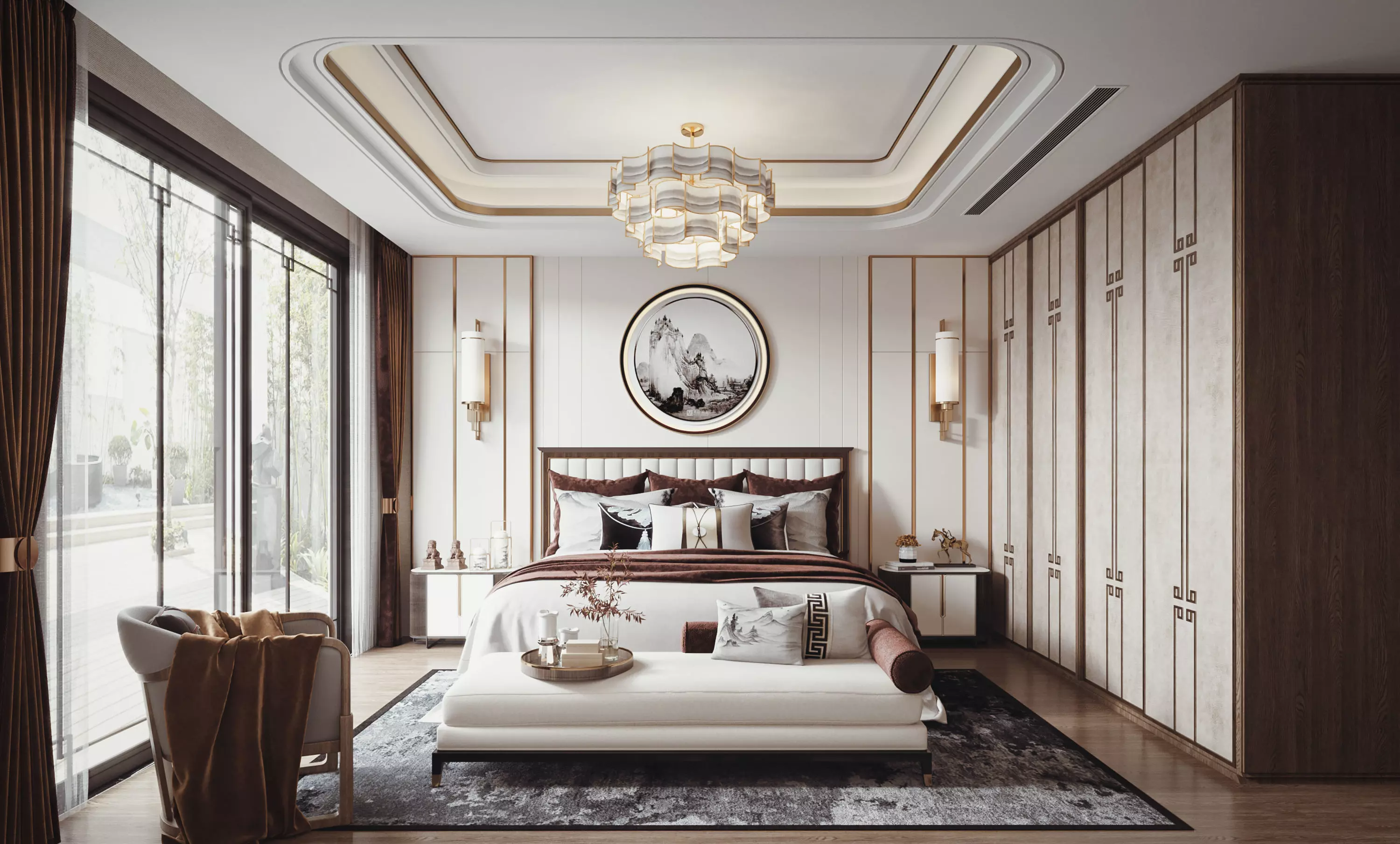Chinese Bedroom interior 131 3D model