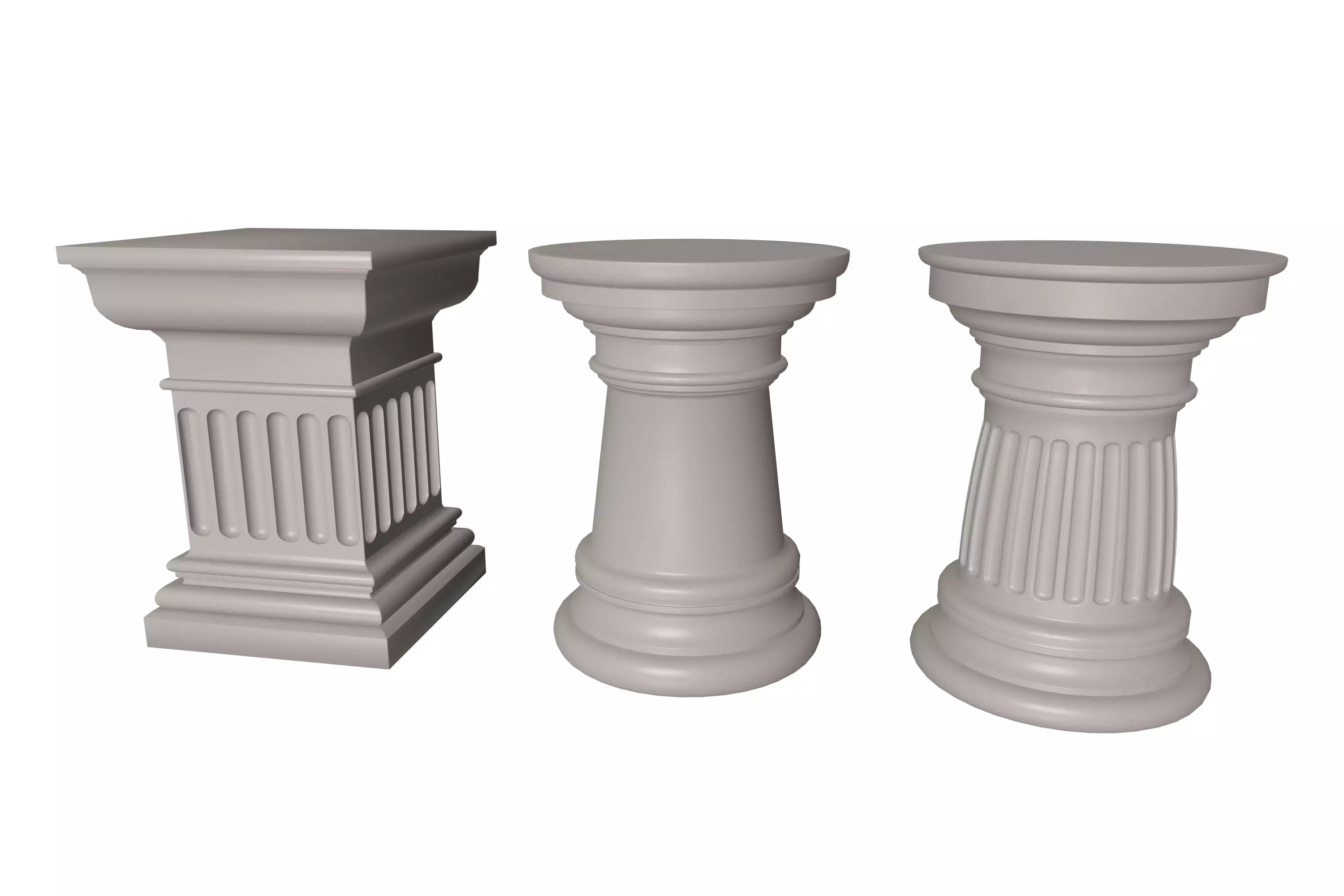 Classical Pedestal Column Base 3D print model