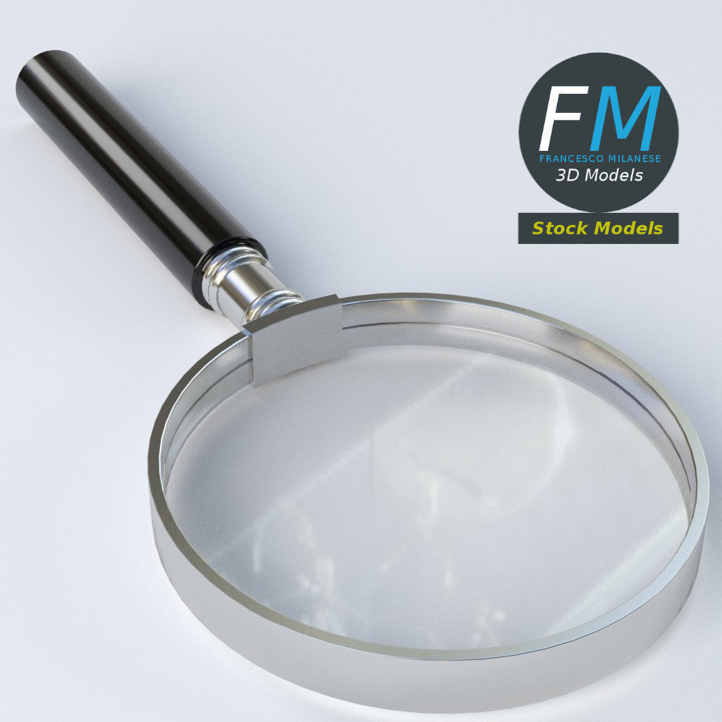 Magnifying glass 3D model_5