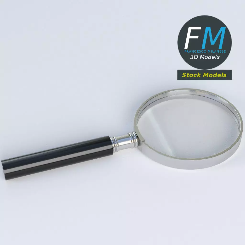 Magnifying glass 3D model_0