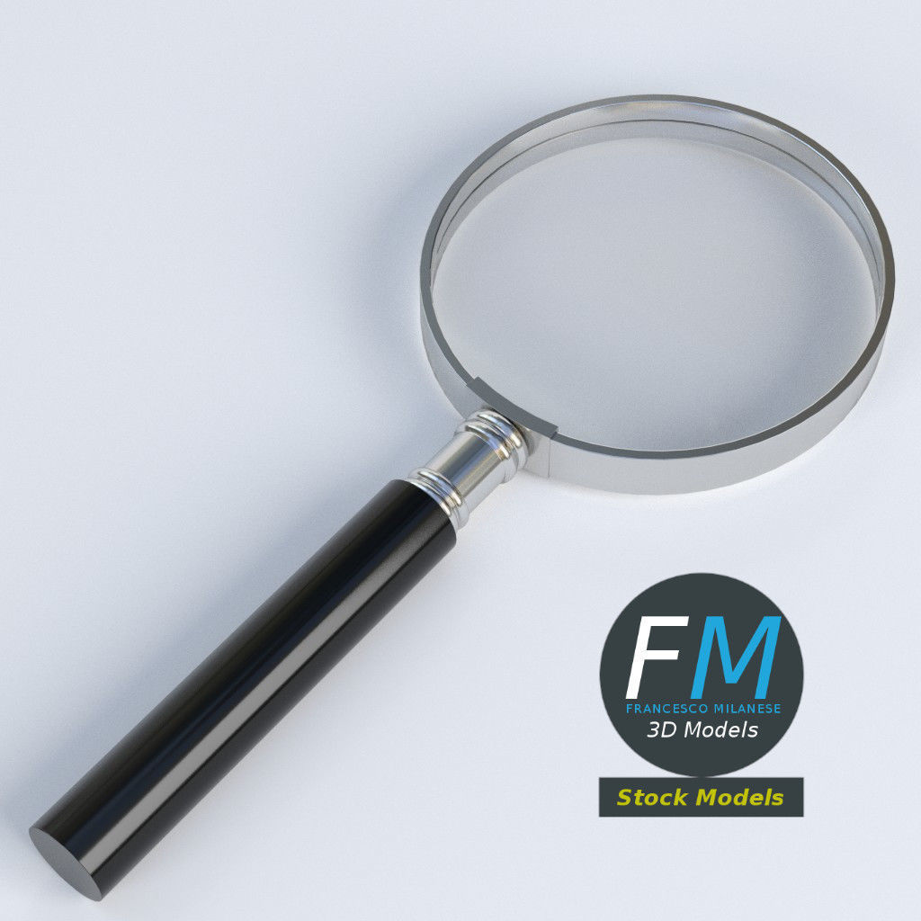 Magnifying glass 3D model_2
