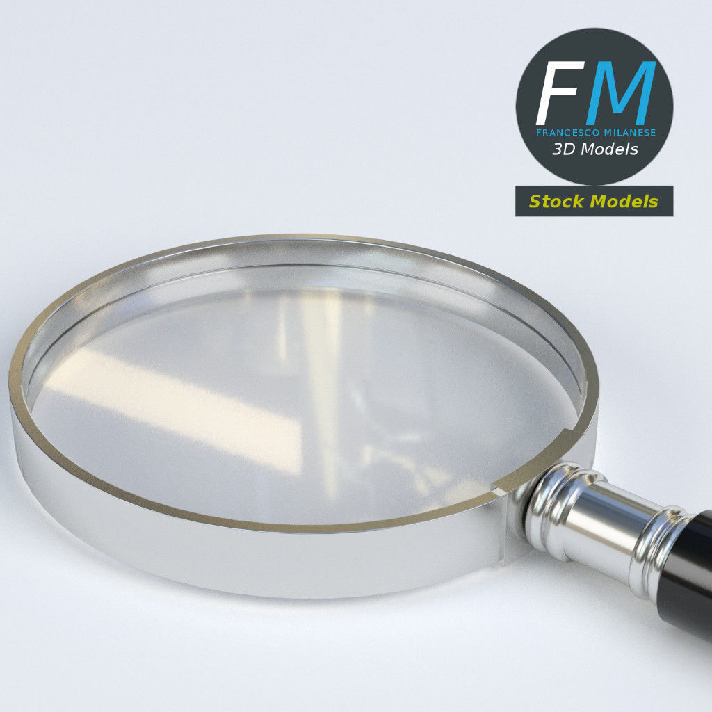 Magnifying glass 3D model_4