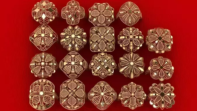 Arabian Rings 26 3D print model