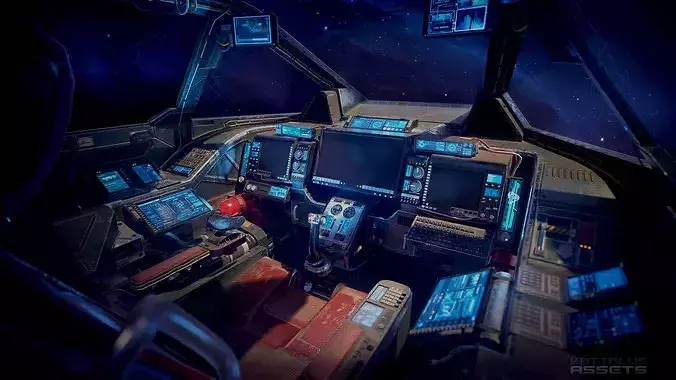 Sci Fi Heavy Fighter Cockpit