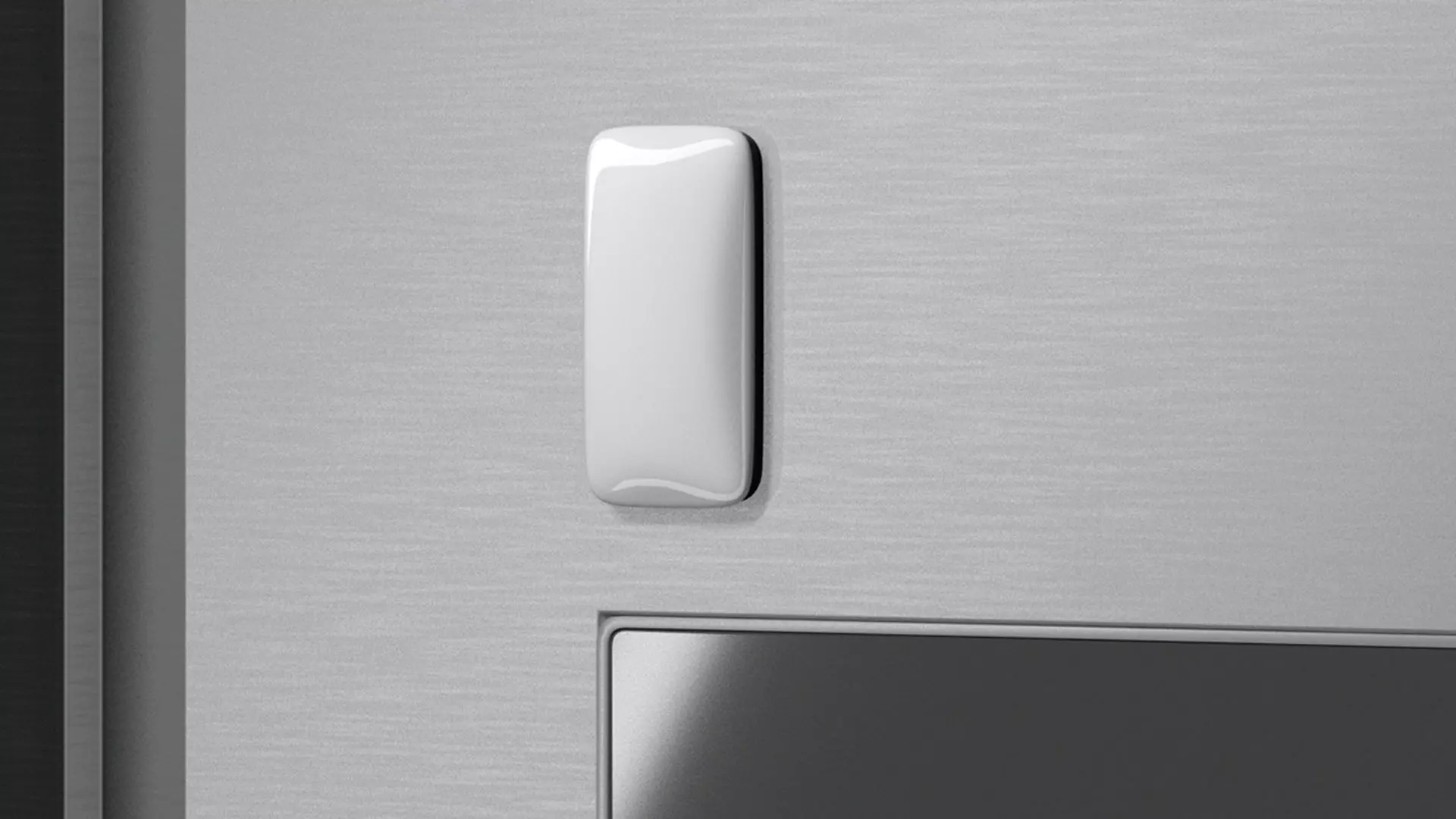 White Round Rectangle Fridge Magnet vertical magnetic souvenir  3D model_0