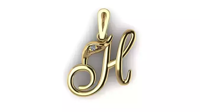 Letter H 3D print model 3D print model