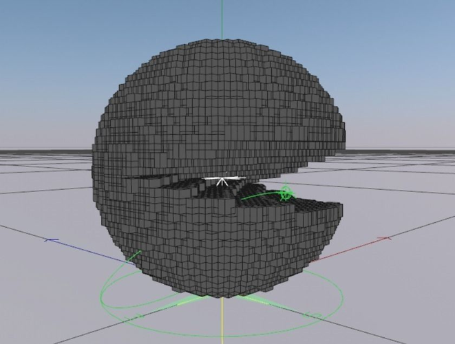 Pacmanpixel egg in shape of cube 3D model