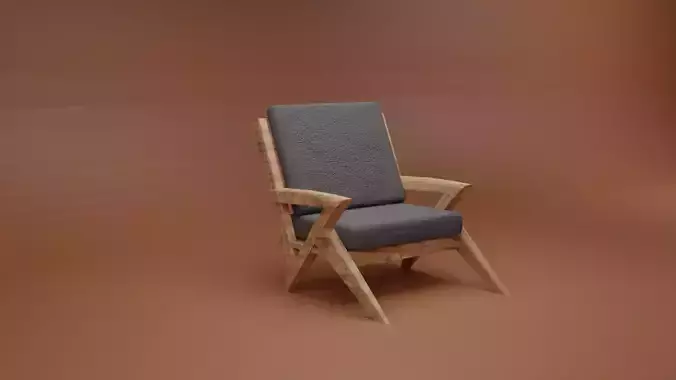  Wood Frame Armchair by Sahibzada Hammad