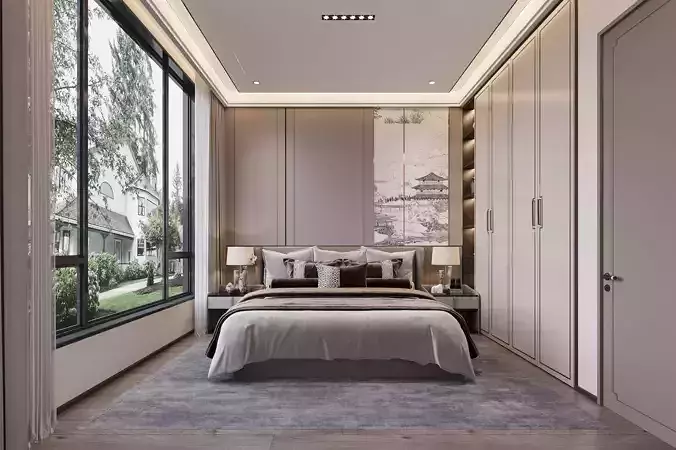  Chinese Bedroom interior 145