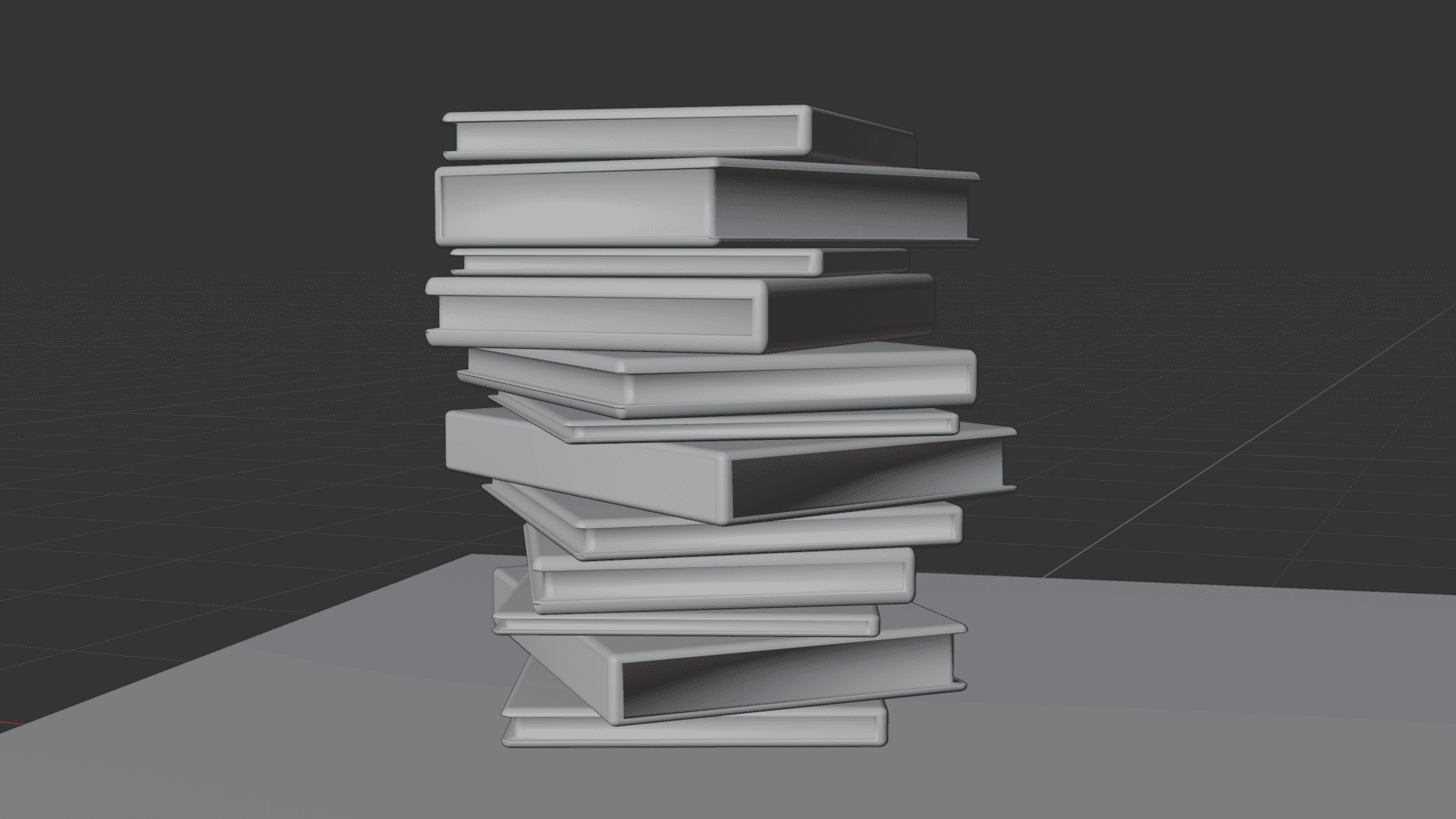 Realistic Stacked Books Randomized Covers and Pages Free low-poly 3D model_3