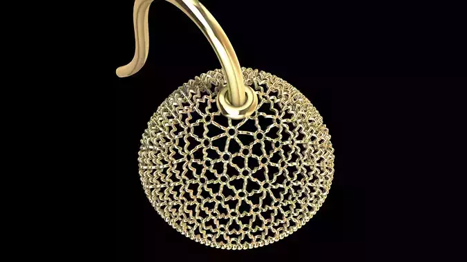 beautiful jali flower pattern earrings