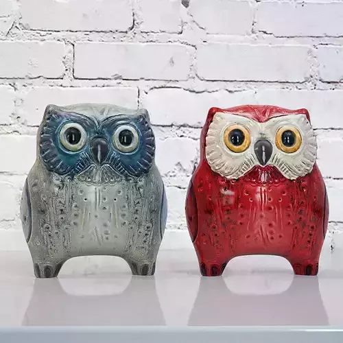 Ceramic Owl Sculptures