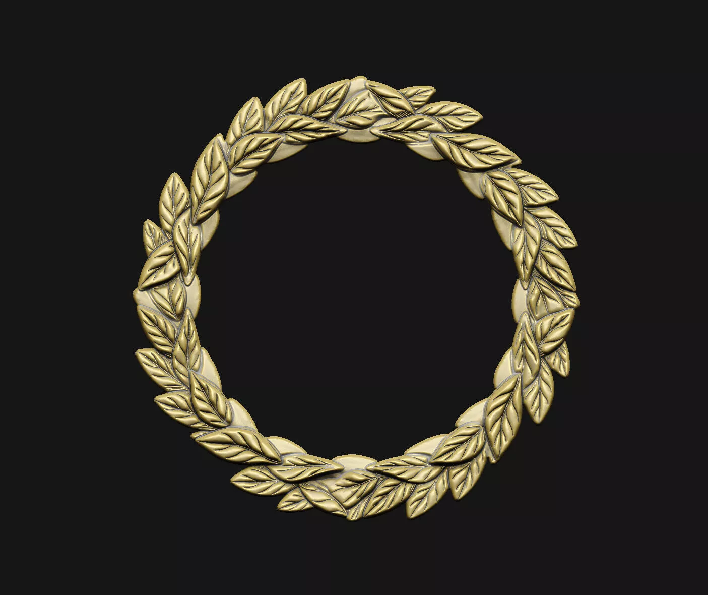 laurel wreath design jewelry-art workshop medal scrollwork 3D print model