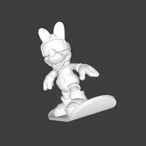 snowboarder minie 3D print model