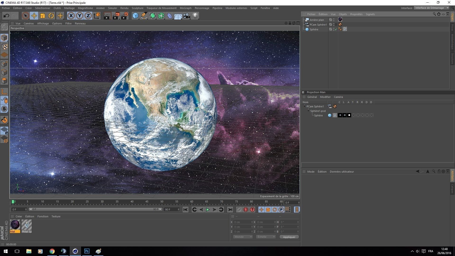 Earth in video editing program Free 3D model_1