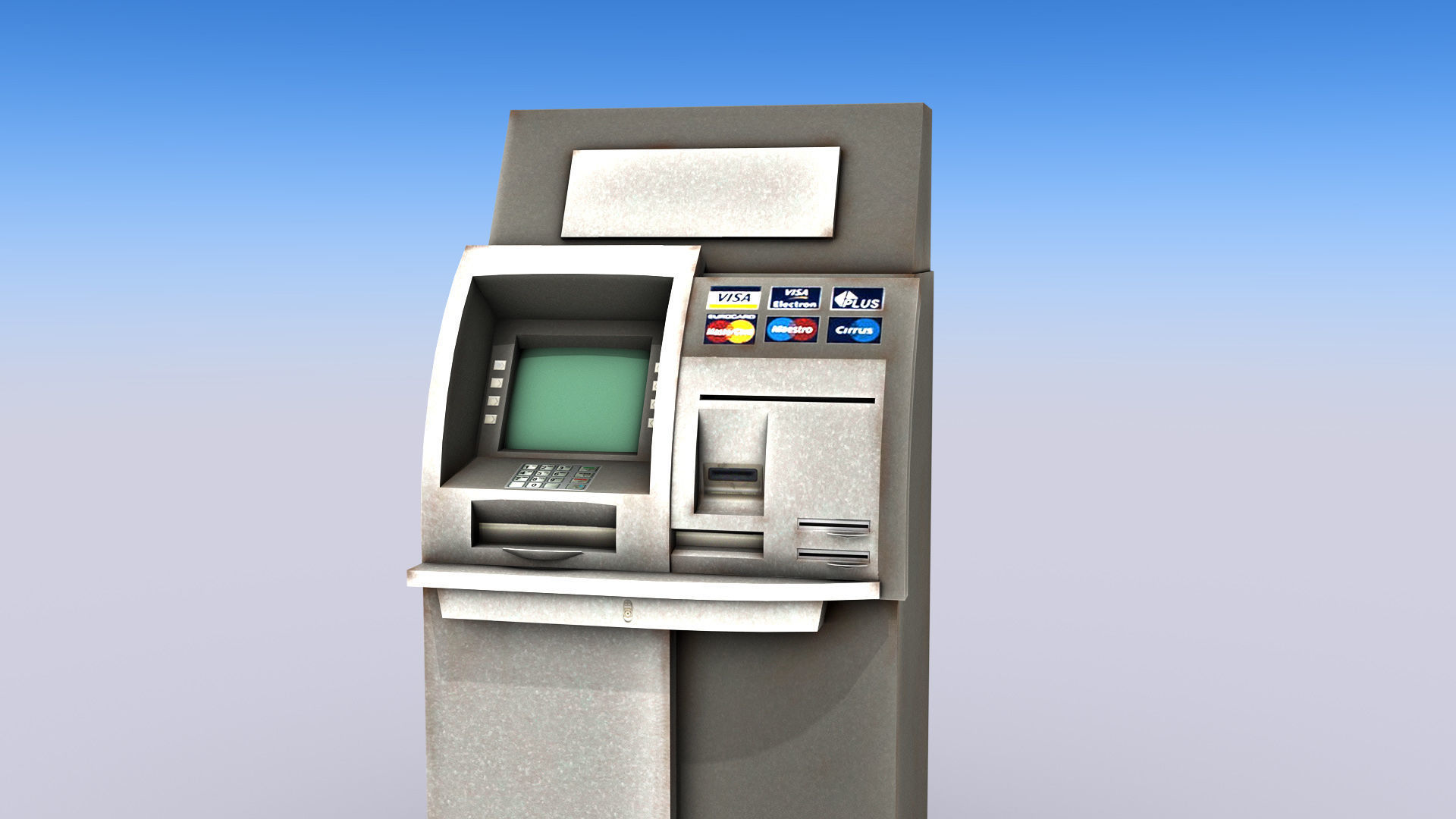 ATM - Automated Teller Machine  Low-poly 3D model_5