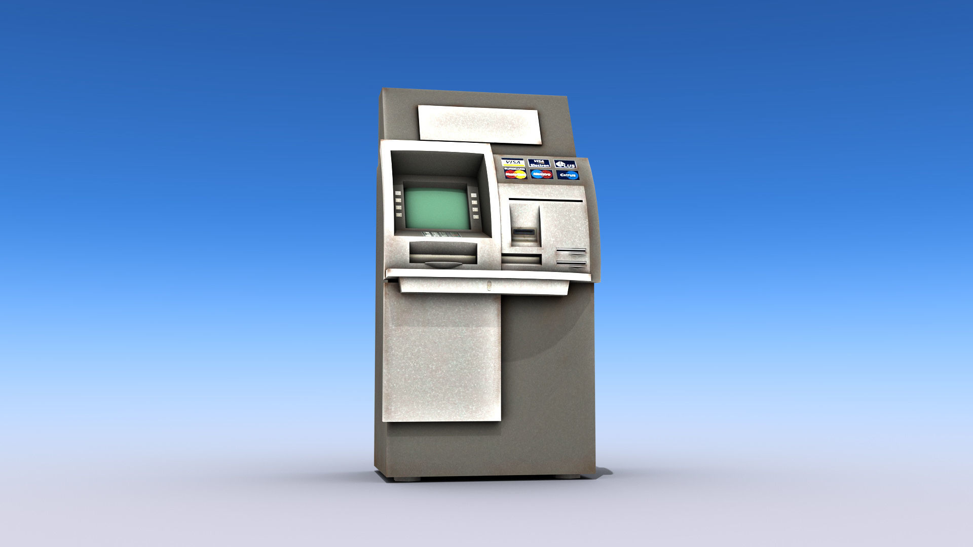 ATM - Automated Teller Machine  Low-poly 3D model_4