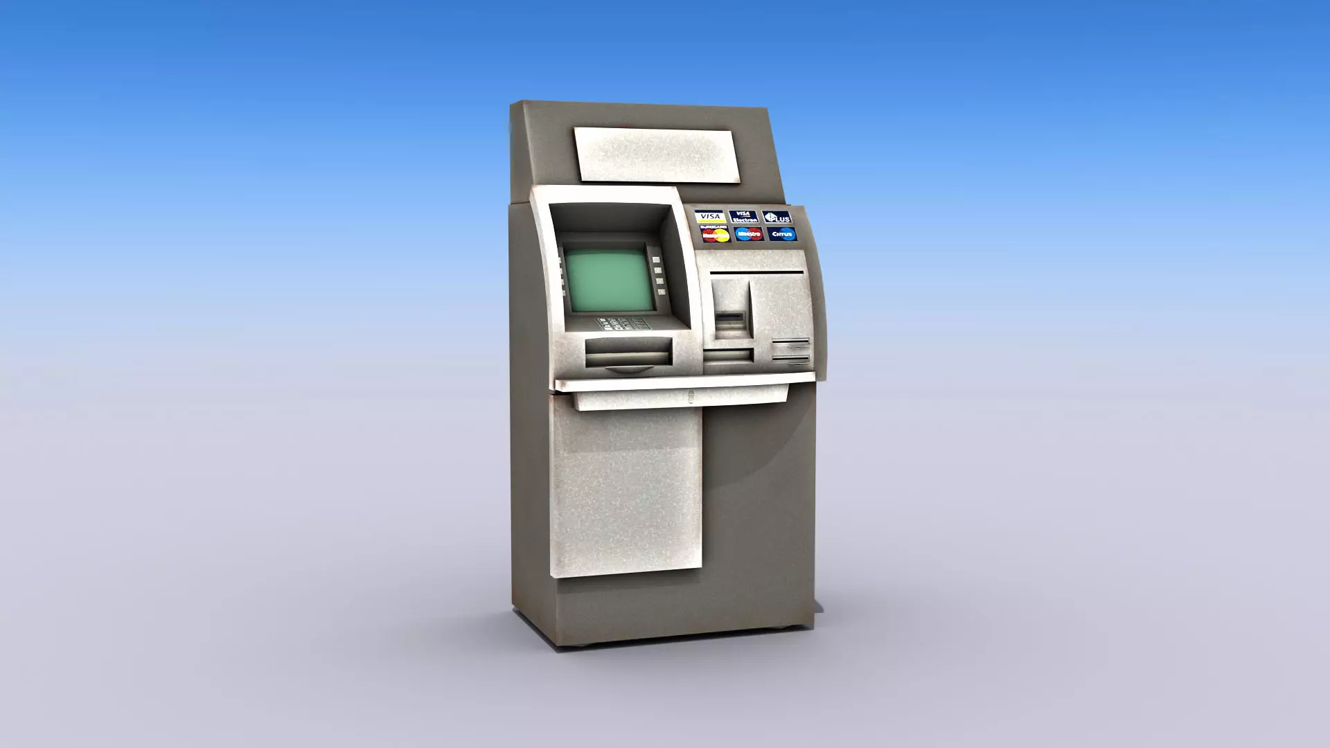 ATM - Automated Teller Machine  Low-poly 3D model_0