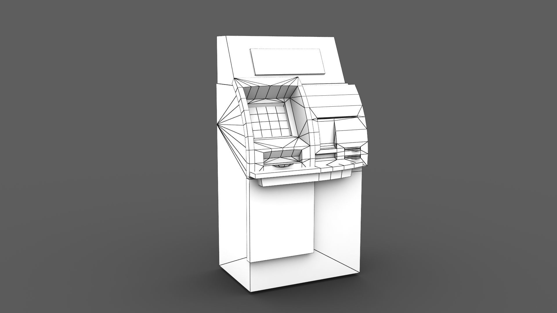 ATM - Automated Teller Machine  Low-poly 3D model_6