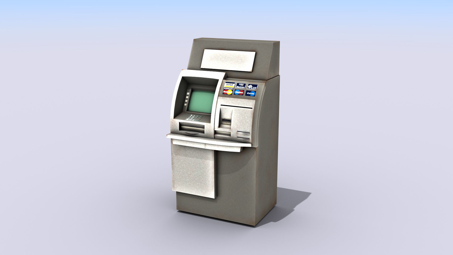 ATM - Automated Teller Machine  Low-poly 3D model_2