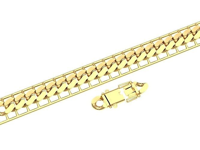 JH Bracelet  01 Cuban Link Chain Free 3D print model