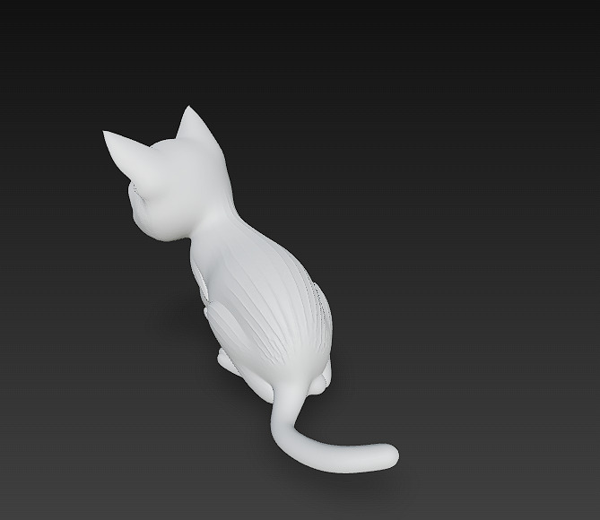 Cat Kitten Realistic 3D Model Basic - Low Poly Realistic Low-poly 3D model_13