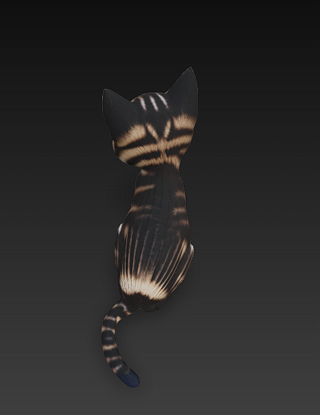 Cat Kitten Realistic 3D Model Basic - Low Poly Realistic Low-poly 3D model_9