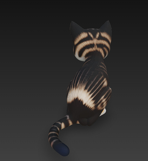 Cat Kitten Realistic 3D Model Basic - Low Poly Realistic Low-poly 3D model_6