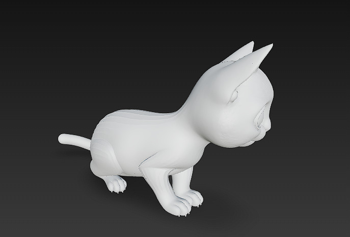 Cat Kitten Realistic 3D Model Basic - Low Poly Realistic Low-poly 3D model_15