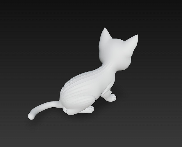 Cat Kitten Realistic 3D Model Basic - Low Poly Realistic Low-poly 3D model_14