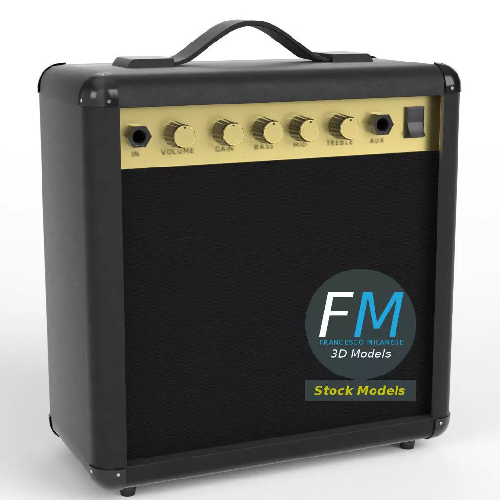 Guitar amplifier 3D model_0