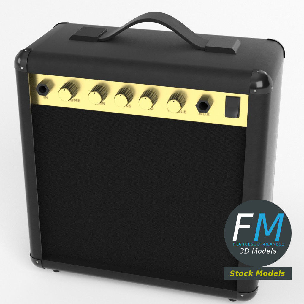 Guitar amplifier 3D model_2