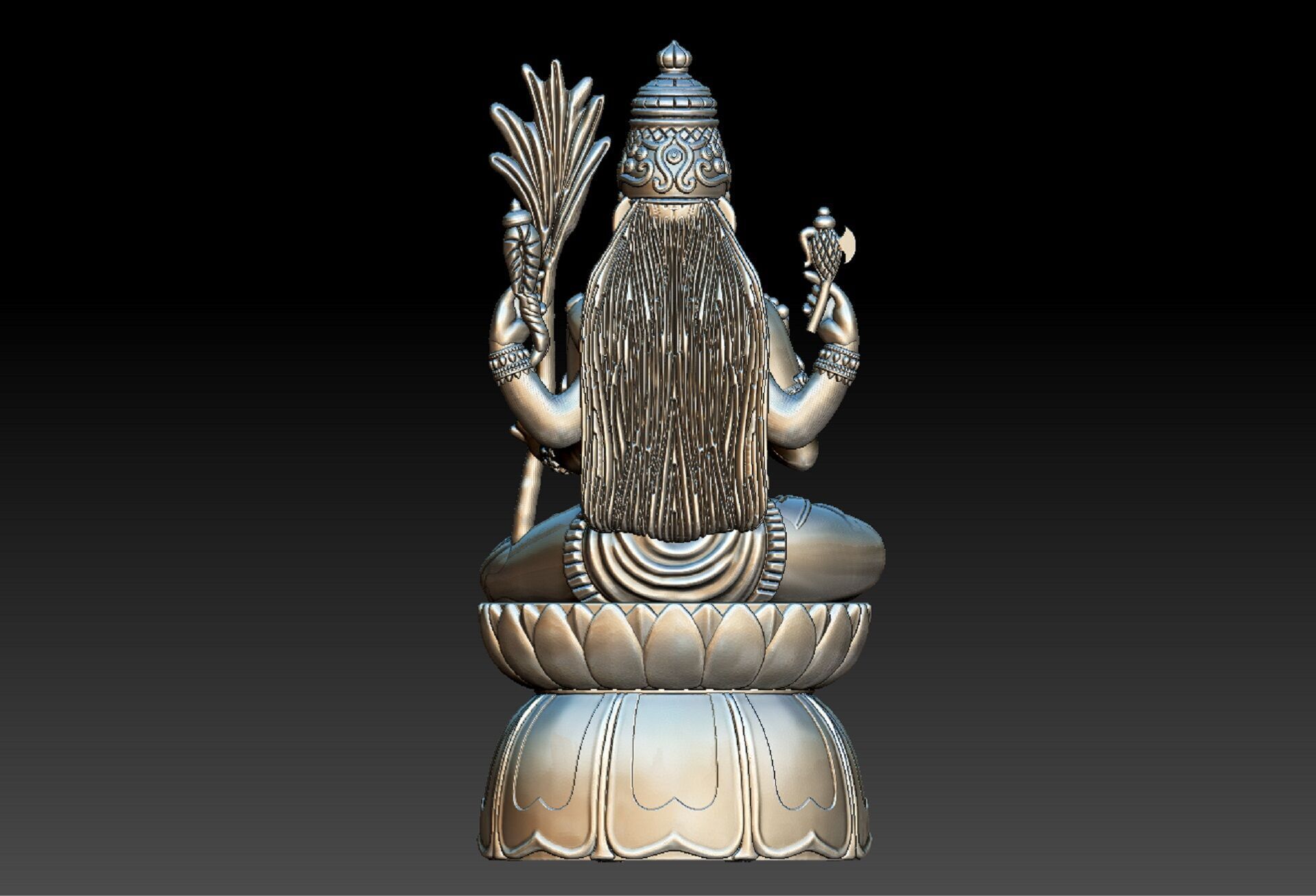 Lalitha Devi idol statue 3d 3D print model_3