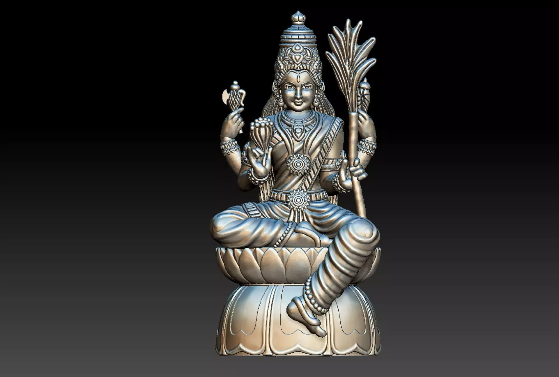 Lalitha Devi idol statue 3d 3D print model_0