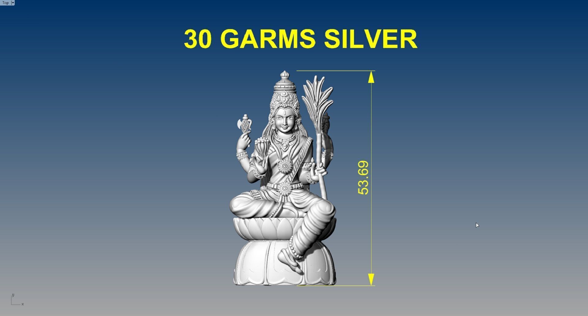 Lalitha Devi idol statue 3d 3D print model_7