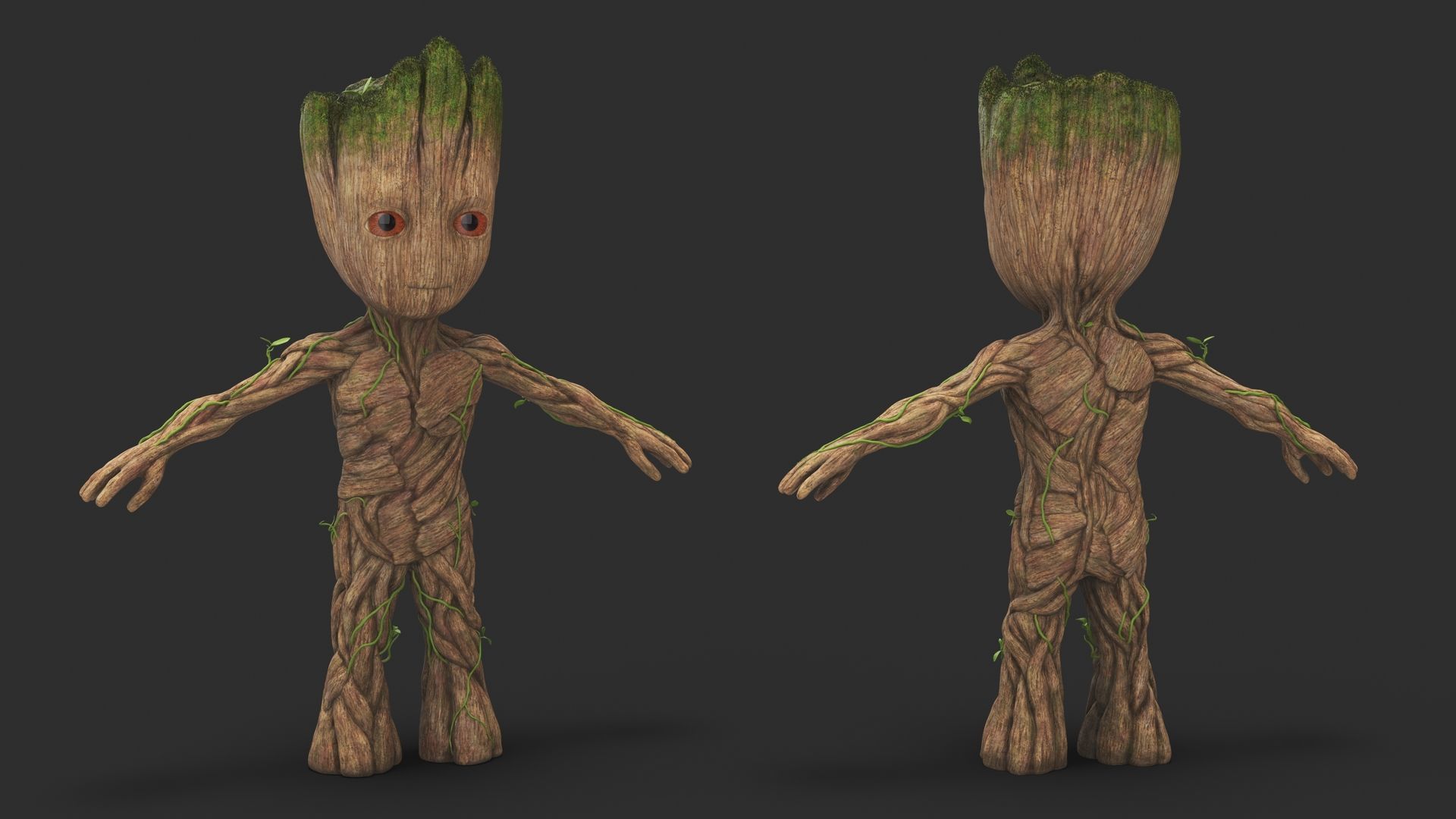 Little Groot Character from Marvel for 3D Print 3D print model_3