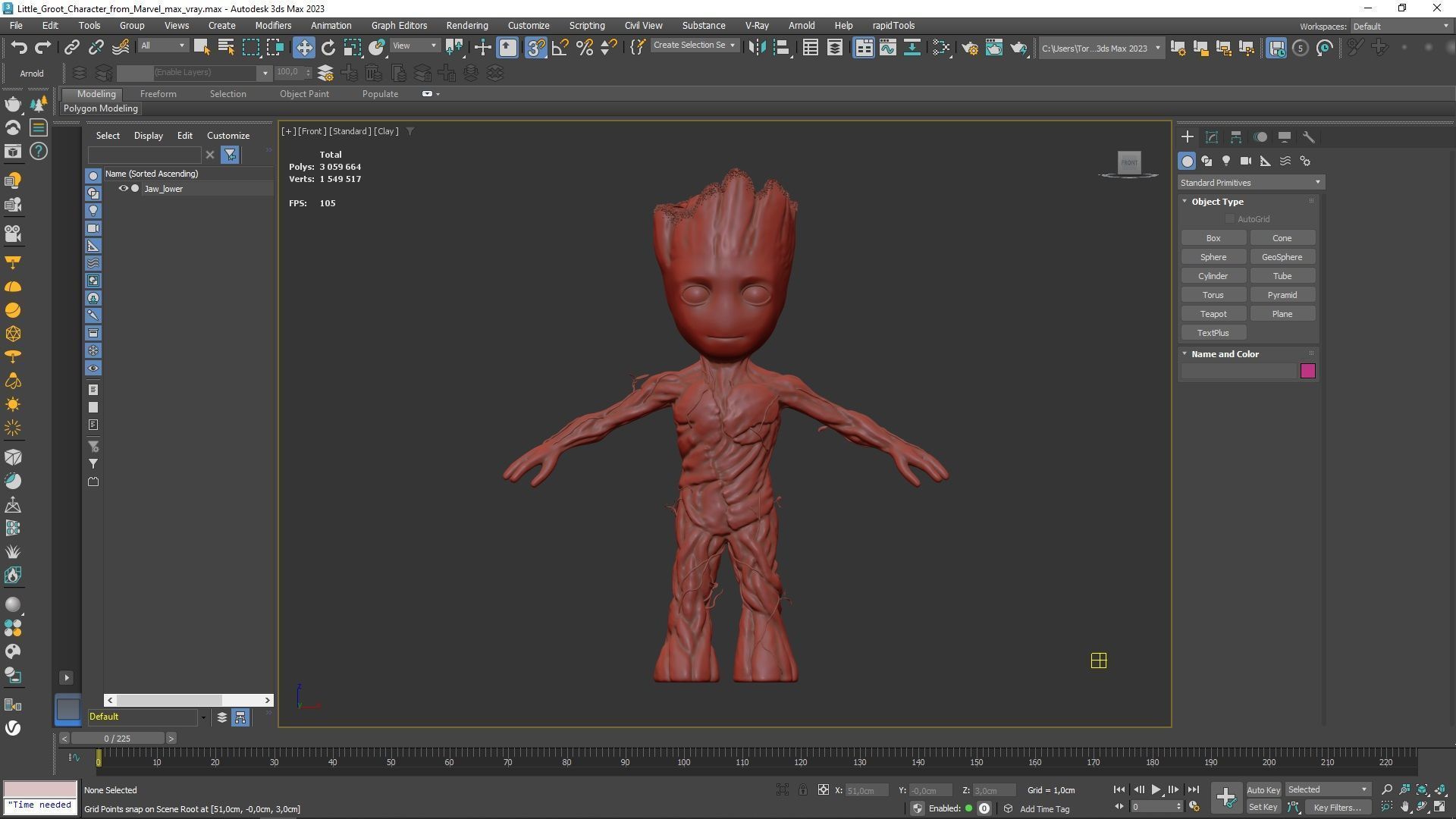 Little Groot Character from Marvel for 3D Print 3D print model_10