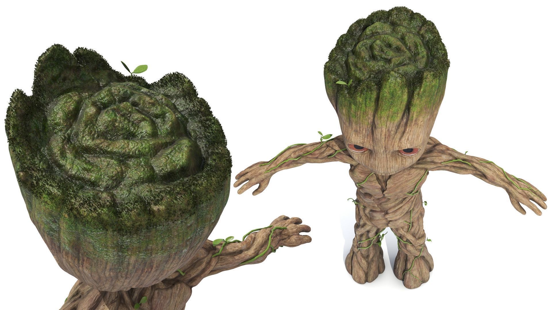 Little Groot Character from Marvel for 3D Print 3D print model_7