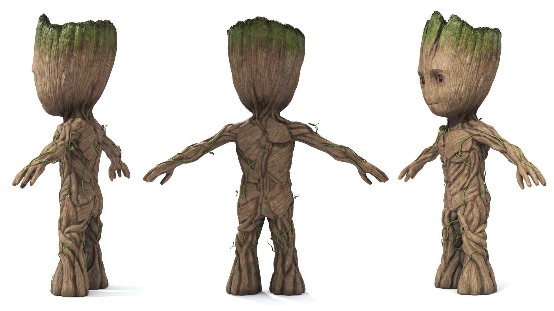 Little Groot Character from Marvel for 3D Print 3D print model_5