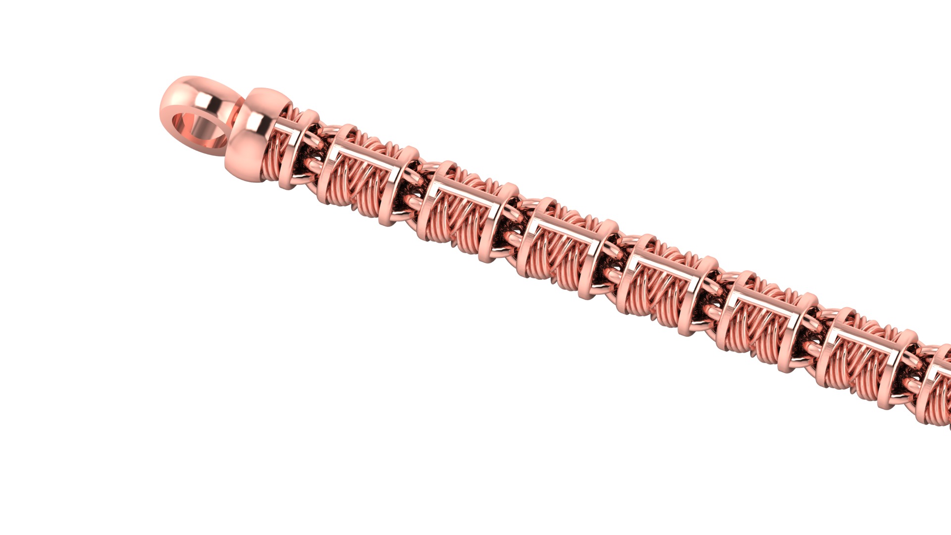 5 Size of STRICK TYPE Luxury Textured Chain Detailed  3D Model Collection_4