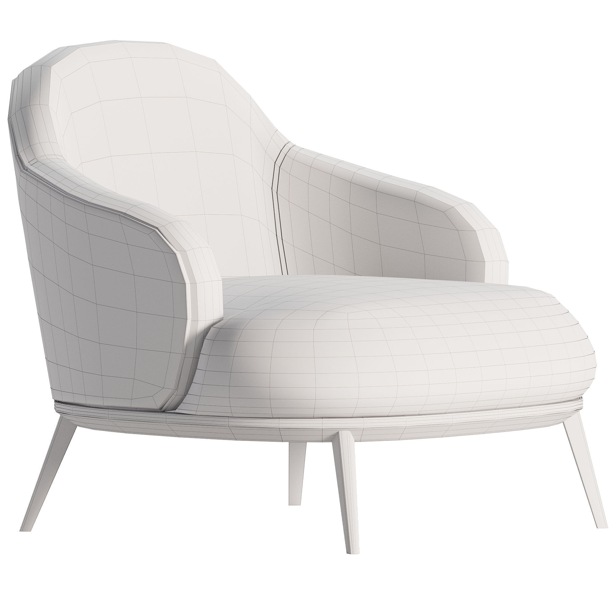 Minotti LESLIE ARMCHAIR 3D model_4