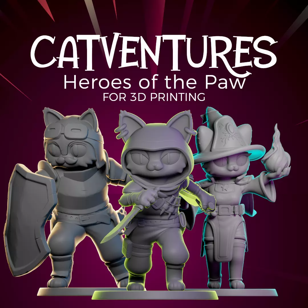 Catventures - Heroes of the paw 3D print model_0