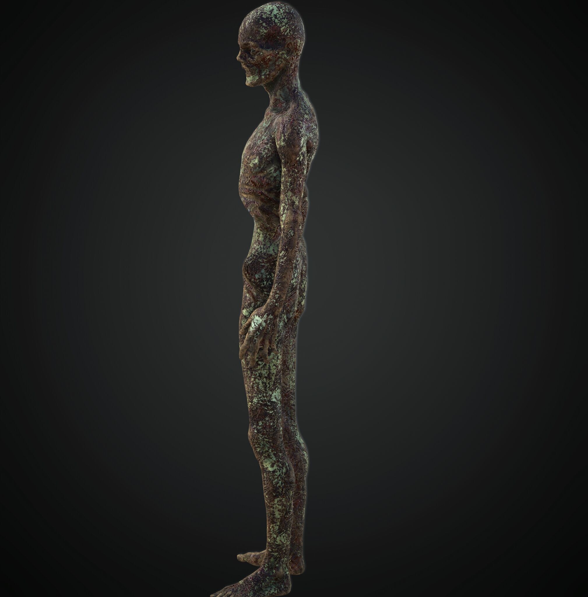 Rigged Zombie Character Low-poly 3D model_3