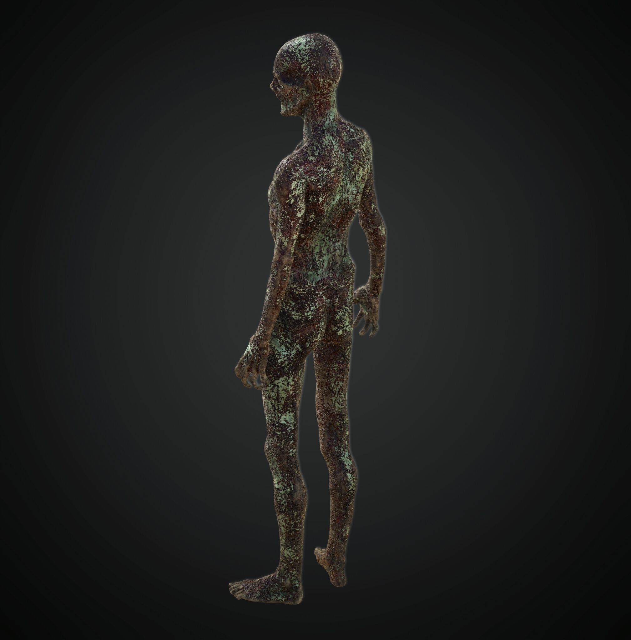 Rigged Zombie Character Low-poly 3D model_4
