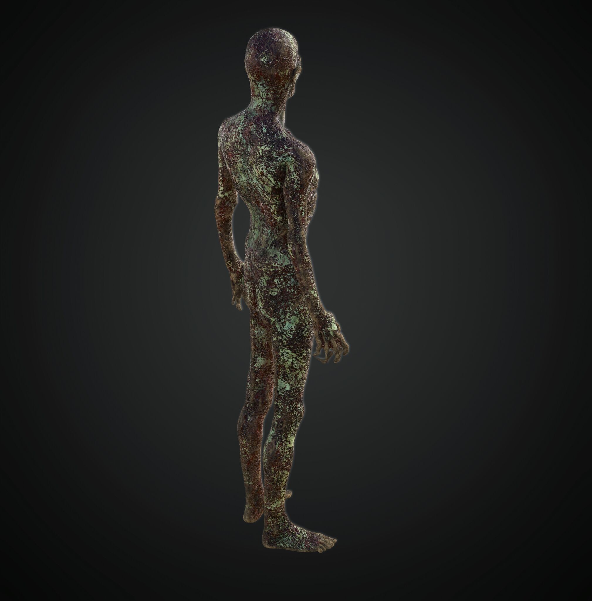 Rigged Zombie Character Low-poly 3D model_5