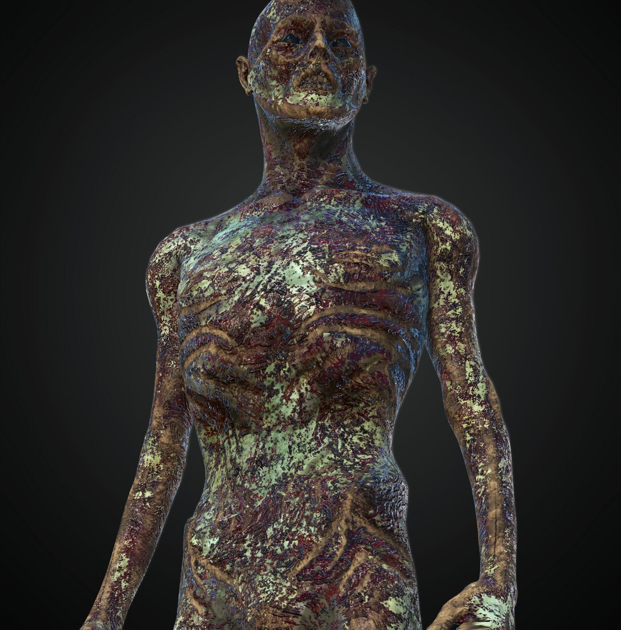 Rigged Zombie Character Low-poly 3D model_2