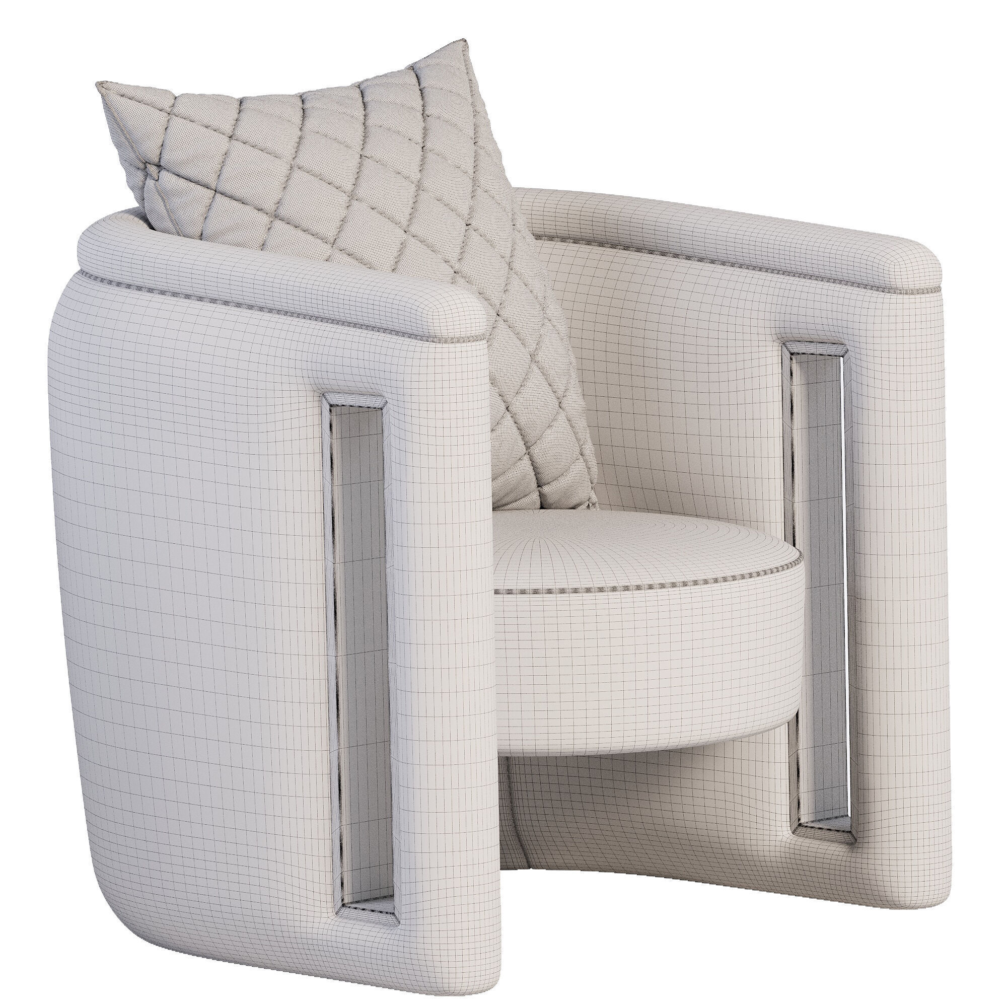 Rachele armchair 3D model_2