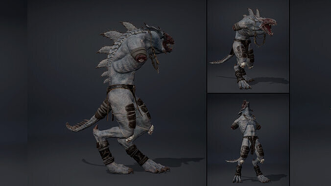 Mistserpens NoArms Low-poly 3D model