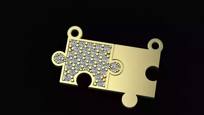 Puzzle pendant 3D print model